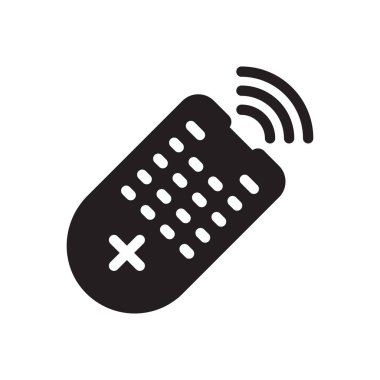 kontrol vektörü glyph düz simgesi