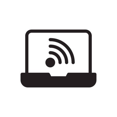 İnternet vektör simgesi düz simgesi