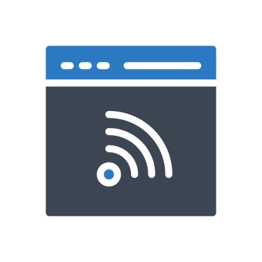 Sinyal vektörü renk simgesi