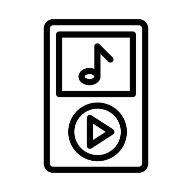 mp3 vektör ince çizgi simgesi