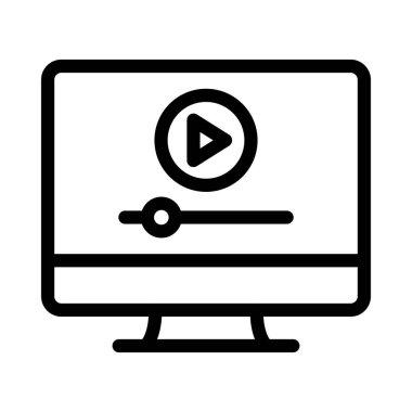 vektör ince çizgi simgesini çal