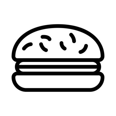 fast food vektörü ince çizgi simgesi