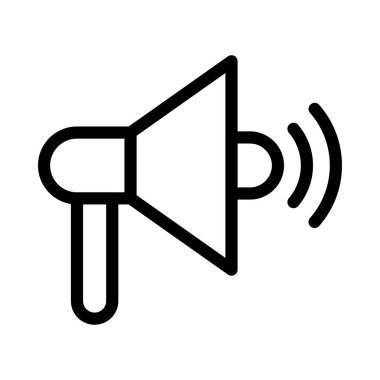 hoparlör vektörü ince çizgi simgesi