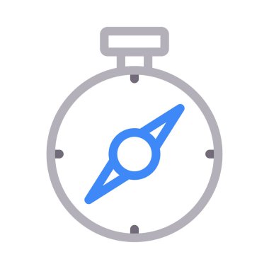 yön vektör renk çizgisi simgesi