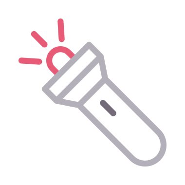 meşale vektör renk çizgisi simgesi