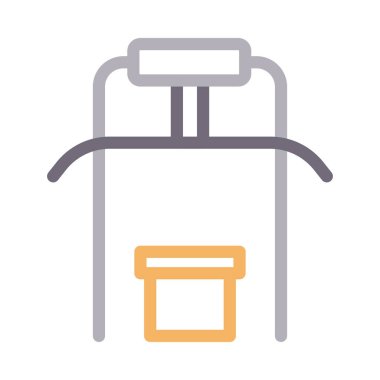 spor salonu vektör renk çizgisi simgesi