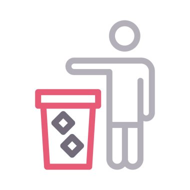 Sepet vektörü renk çizgisi simgesi