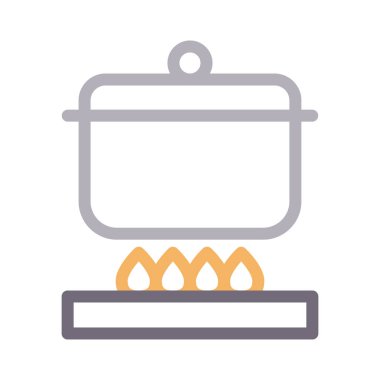 yemek vektörü renk çizgisi simgesi