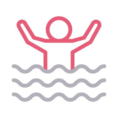 su vektörü renk çizgisi simgesi