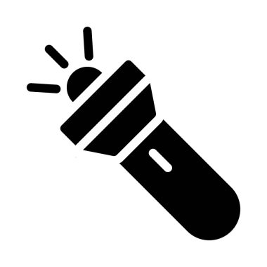 Meşale vektör kabartma düz simgesi