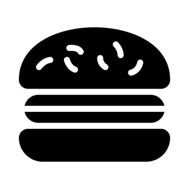 Fast food vektör simgesi düz simge