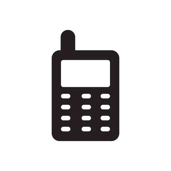 Téléphone Vecteur Glyphe Icône Plate — Image vectorielle