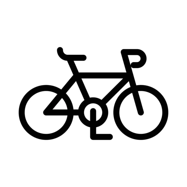 Bicicleta Vector Línea Delgada Icono — Archivo Imágenes Vectoriales