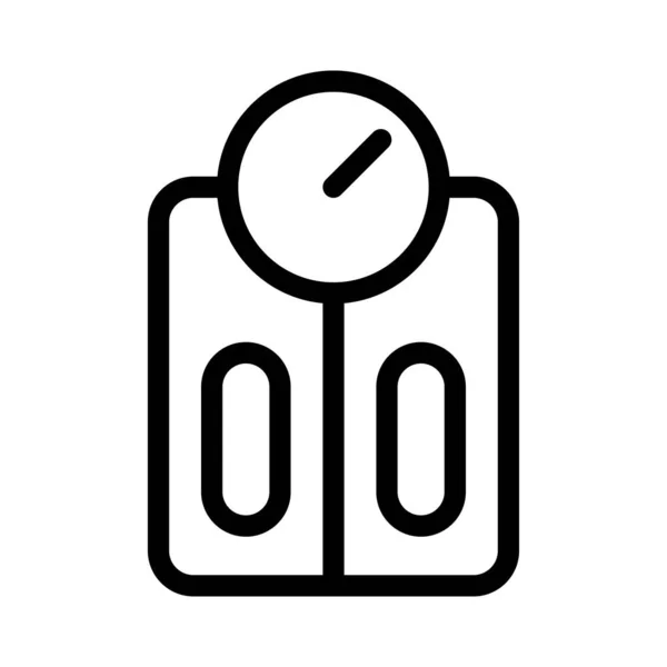 Meter Vector Thin Line Icon — 스톡 벡터