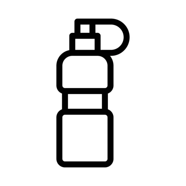 Flaska Vektor Tunn Linje Ikon — Stock vektor