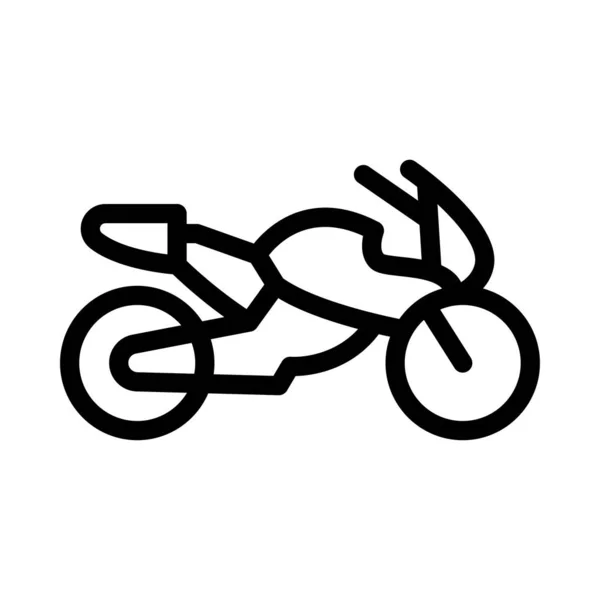Icône Ligne Mince Vecteur Moto — Image vectorielle