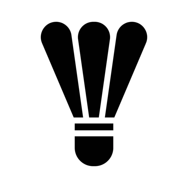 Federball Vektor Glyphen Flaches Symbol — Stockvektor