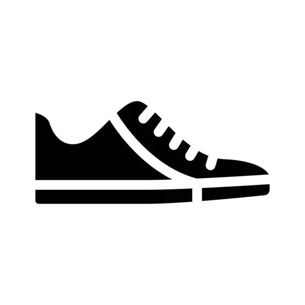 Chaussures Vecteur Glyphe Icône Plate — Image vectorielle