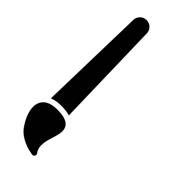Brush Vector Glyph Flat Icon — Stock Vector