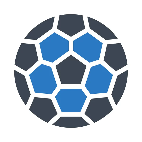 Football Vector Glyph Color Icon — Stock Vector