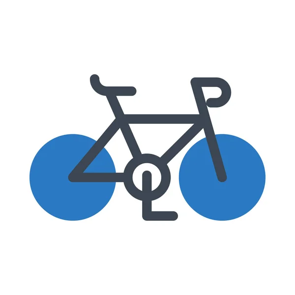 Fahrrad Vektor Glyphen Symbol — Stockvektor