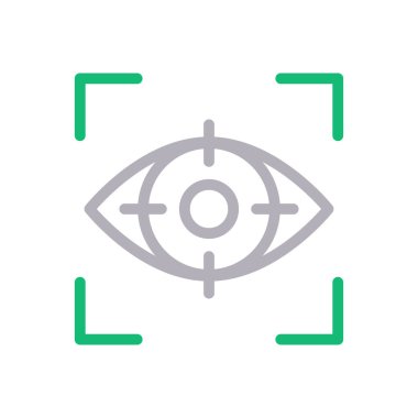 odak vektör renk çizgisi simgesi