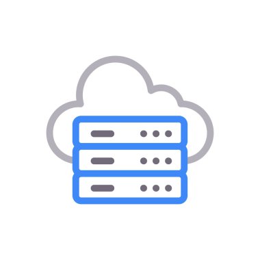 veritabanı vektör renk çizgisi simgesi