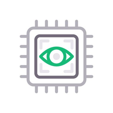 odak vektör renk çizgisi simgesi