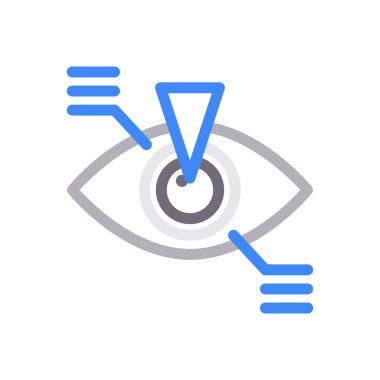 göz vektörü renk çizgisi simgesi