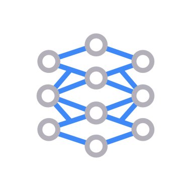 bağlantı vektörü renk çizgisi simgesi