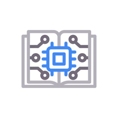 okuma vektörü renk çizgisi simgesi