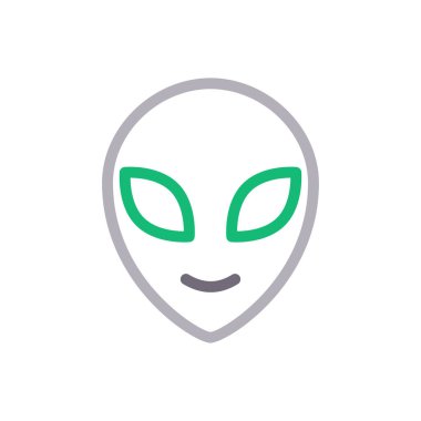 canavar vektör renk çizgisi simgesi