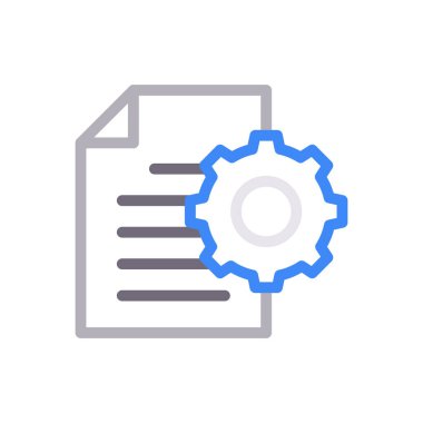 belge vektör renk çizgisi simgesi