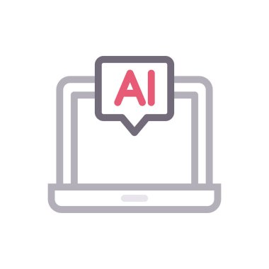 ileti vektör renk çizgisi simgesi