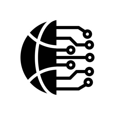 zeka vektörü düz simgesi