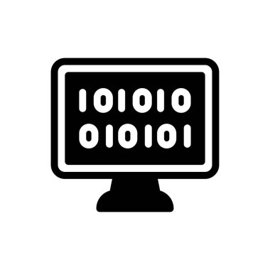 Kodlama vektörü simgesi düz simgesi