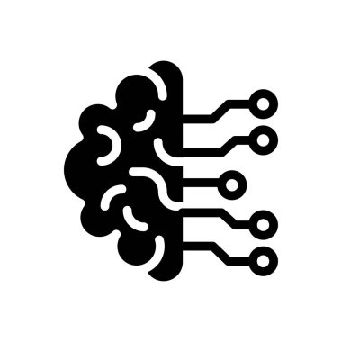 zeka vektörü düz simgesi