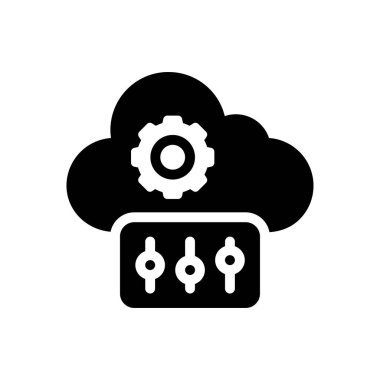 hesaplama vektörü glyph düz simgesi