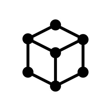 bağlantı vektörü glyph düz simgesi