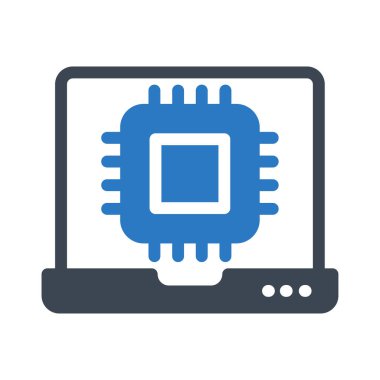 çip vektörü gylyph renk simgesi