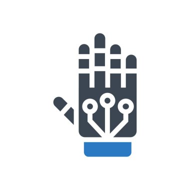 robotik vektör gylyph renk simgesi