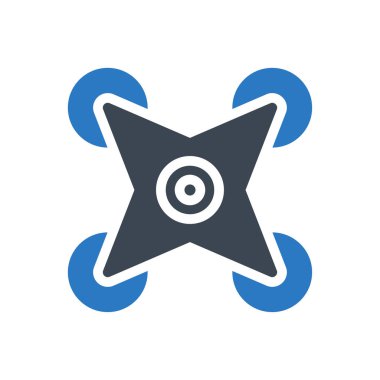 kamera vektörü gylyph renk simgesi