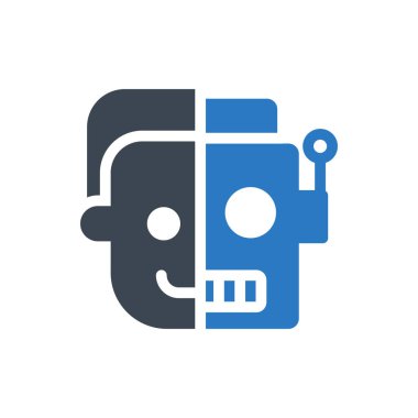 robotik vektör gylyph renk simgesi