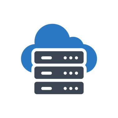 veritabanı vektörü gylyph renk simgesi