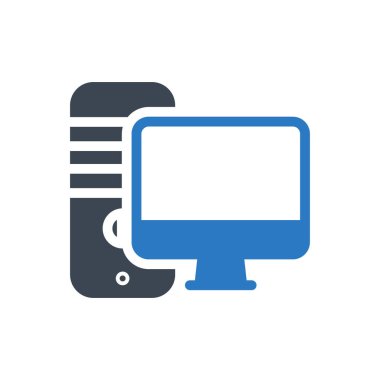 Pc vektör gylyph renk simgesi