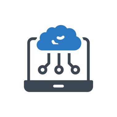 zeka vektörü gylyph renk simgesi 