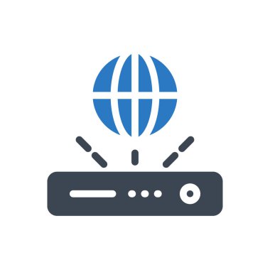 yayın vektörü gylyph renk simgesi