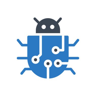 Virüs vektörü gylyph renk simgesi