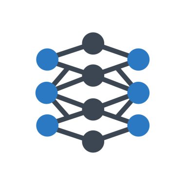 bağlantı vektörü gylyph renk simgesi