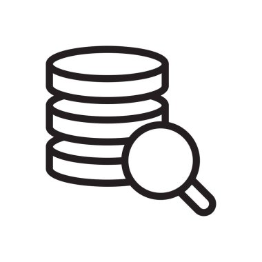 sunucu vektörü ince çizgi simgesi